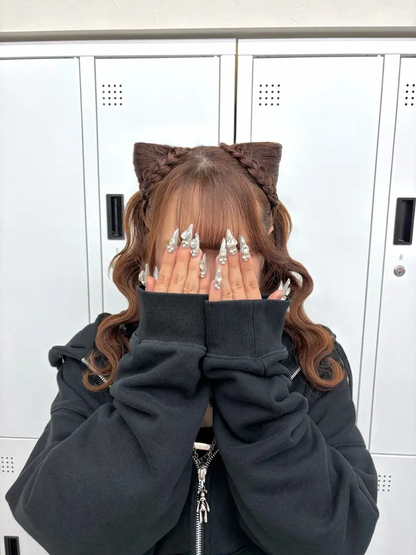 ロング ヘアアレンジ エクステ🤎うる艶 カラー┆横浜みいなのヘアスタイル
