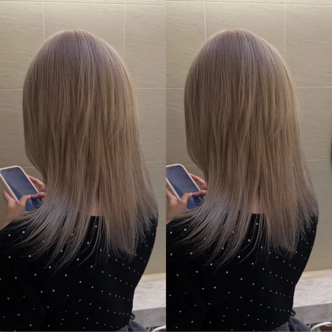 ミディアム カラー ブリーチ ボブ ヘアカラー ブリーチカラー🌟/ ちさとのヘアスタイル