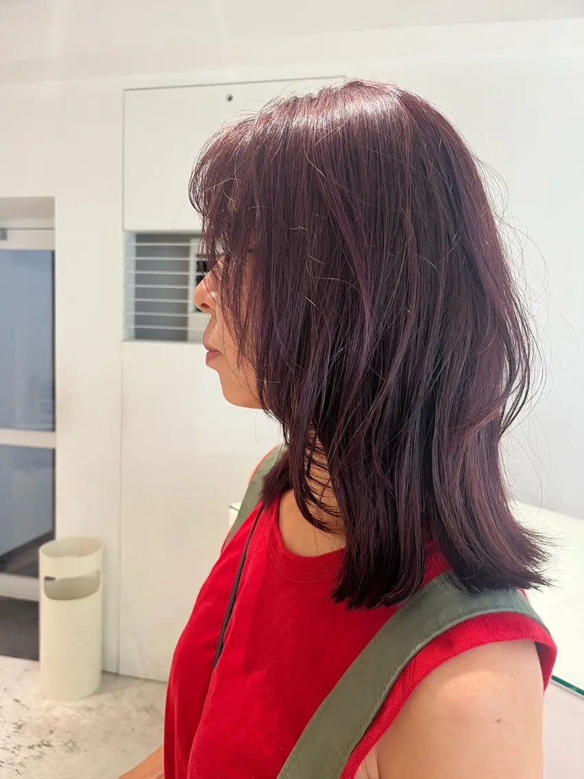 セミロング カット ヘアカラー Louwe 小島のヘアスタイル