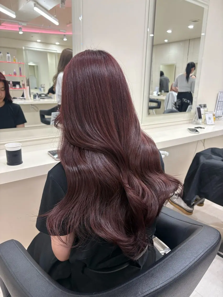 ミディアム カラー ヘアアレンジ ヘアカラー 💟RINNA 艶カラー💟のヘアスタイル