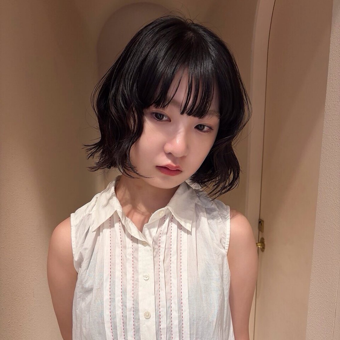 ミディアム パーマ カット パーマ マーシイ MARCiEのヘアスタイル
