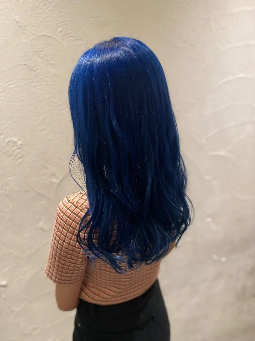 セミロング カラー ヘアカラー トリートメント 髪質改善ストレート/ ブリーチカラー/荊尾のヘアスタイル