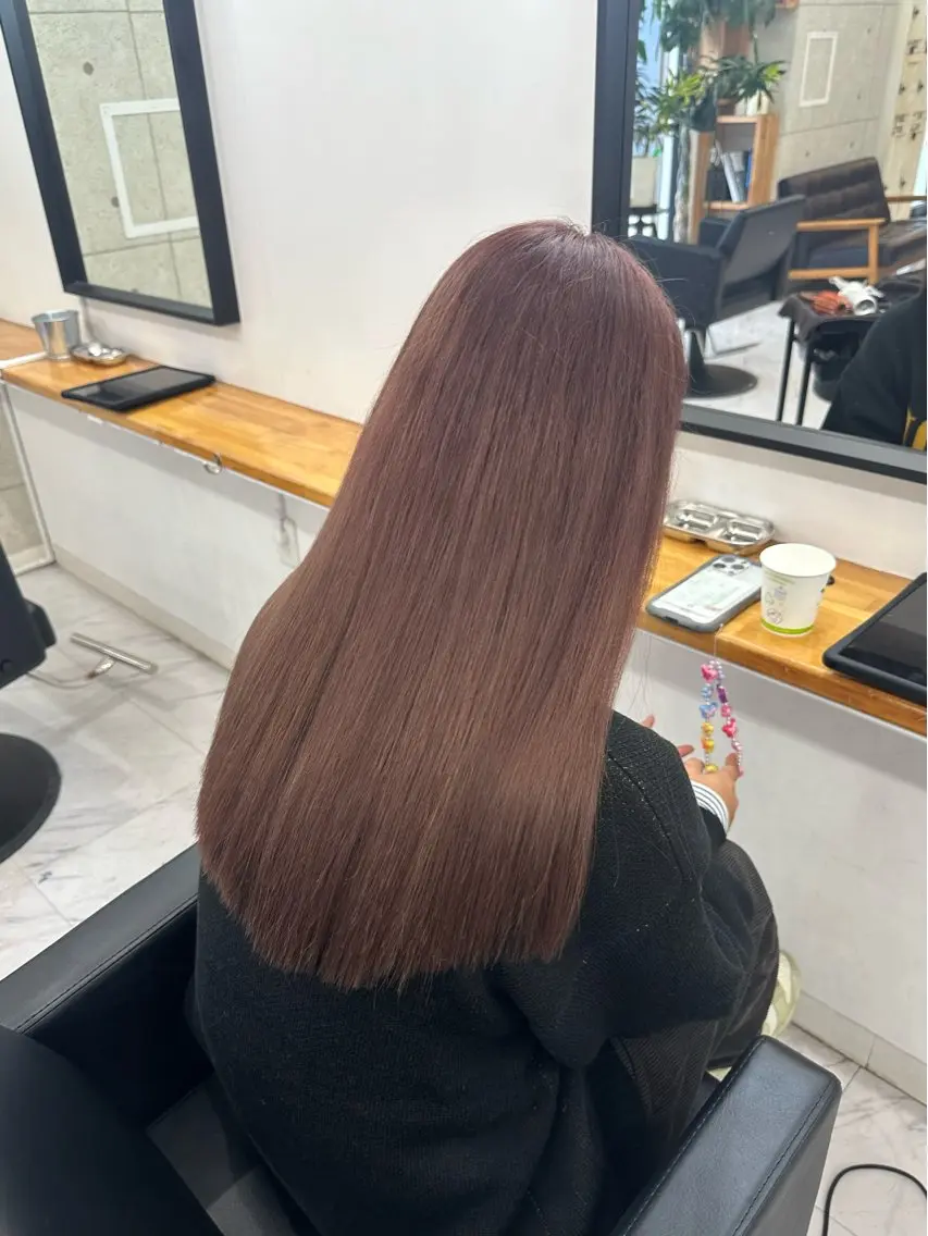 ロング カラー ベージュカラー ブリーチ ピンクカラー ヘアカラー 🎀透明感 カラーHiROEのヘアスタイル