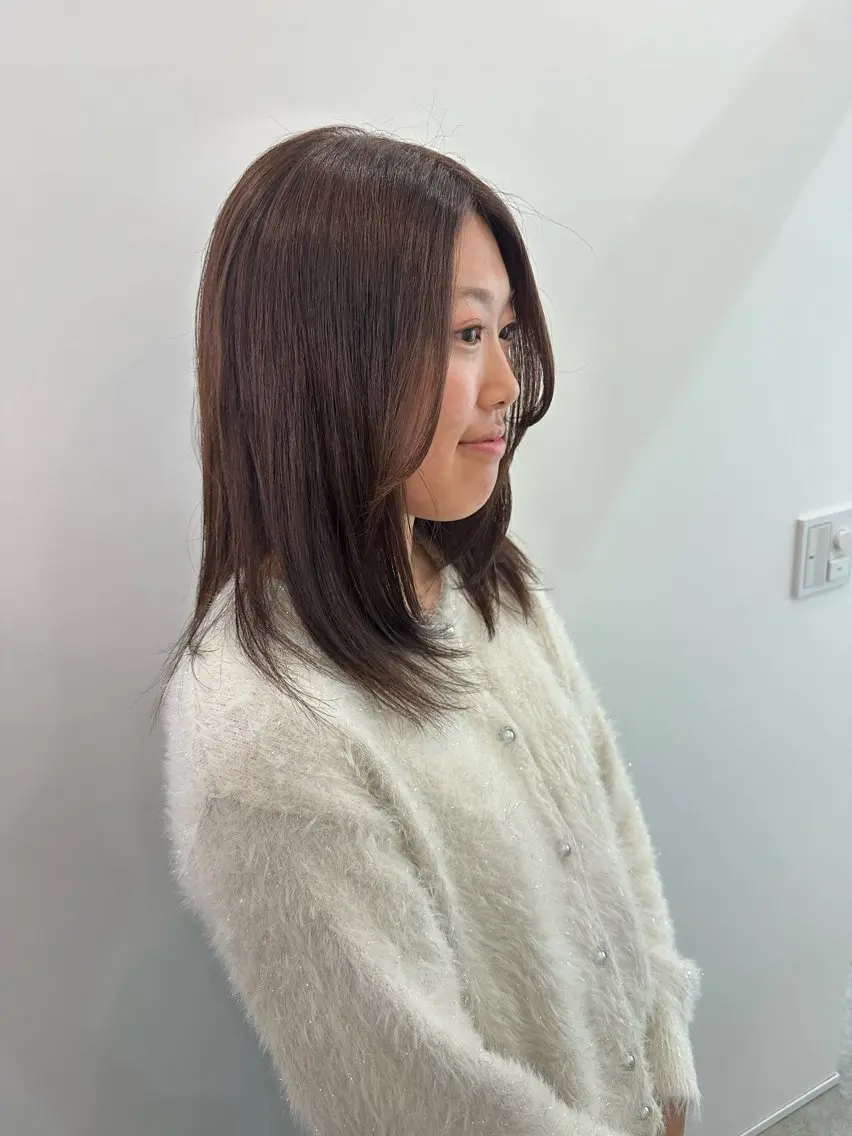 セミロング カラー カット ヘアカラー トリートメント レイヤー/ナチュラル 💐nao.のヘアスタイル