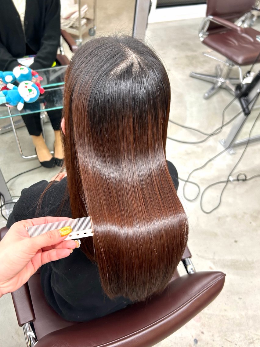 ロング 縮毛矯正 縮毛矯正 大阪梅田/ サキトのヘアスタイル