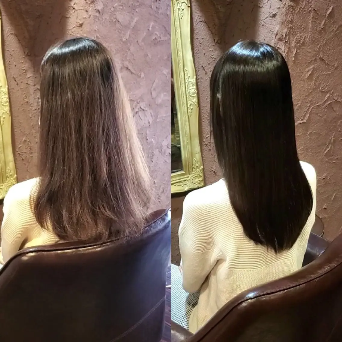 ロング カラー ヘアカラー 縮毛矯正 髪質改善 常世田のヘアスタイル