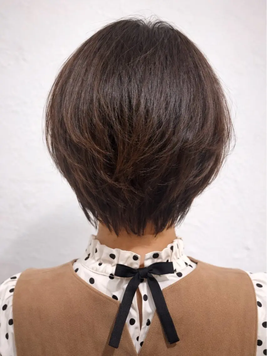 ショート カラー ショートボブ 丸みショート ボブ 似合わせカット ショートヘア 中原由貴 /WILLOW京橋のヘアスタイル