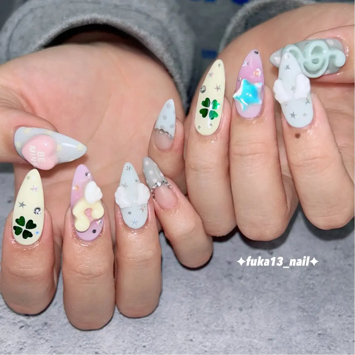 ネイル 韓国ネイル 春ネイル ハンドネイル Nail♡Fuka. /6月予約受付中のネイルデザイン
