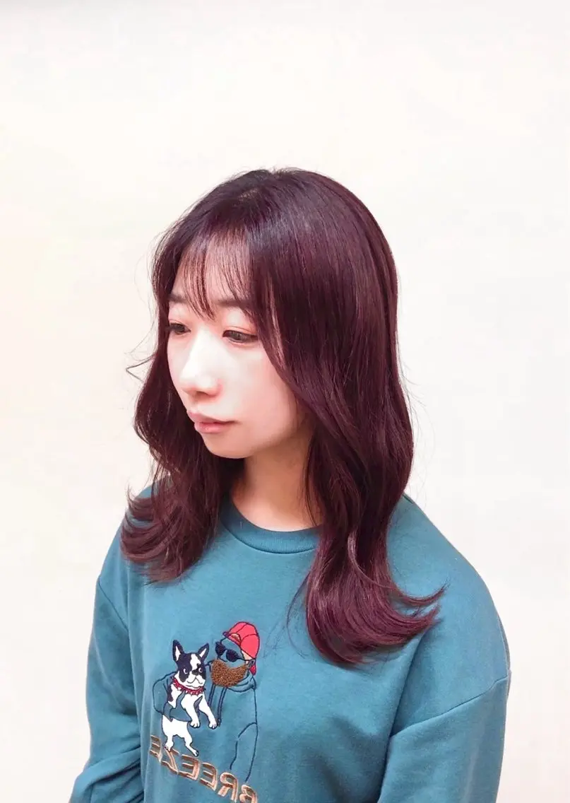 セミロング カット ヘアカラー トリートメント 森田 一輝のヘアスタイル