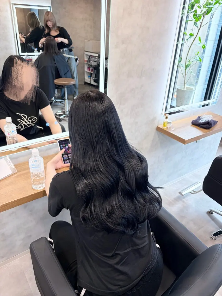 ロング ヘアカラー ヘアセット 透明感/韓国風 RENA🤎のヘアスタイル