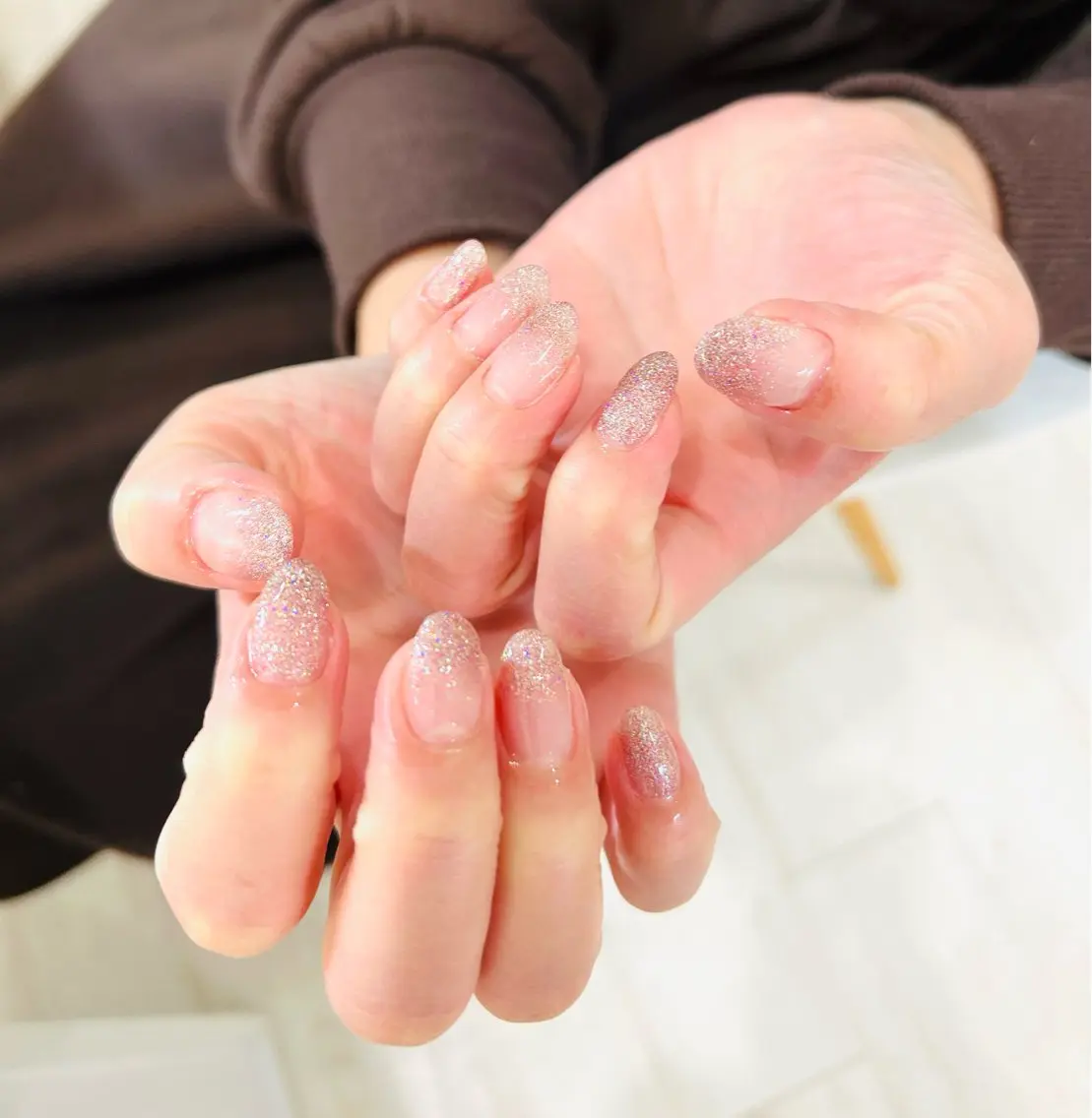 ネイル フラッシュネイル フットネイル フレンチネイル ラメ(グリッター) ラメグラデーション H3 hitoのネイルデザイン