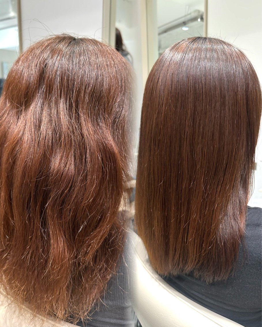 ミディアム カラー ミディアムパーマ 縮毛矯正 カット 縮毛矯正 トリートメント ヘッドスパ ヘアセット 朝ラク縮毛矯正 ブリーチ矯正/吉田のヘアスタイル