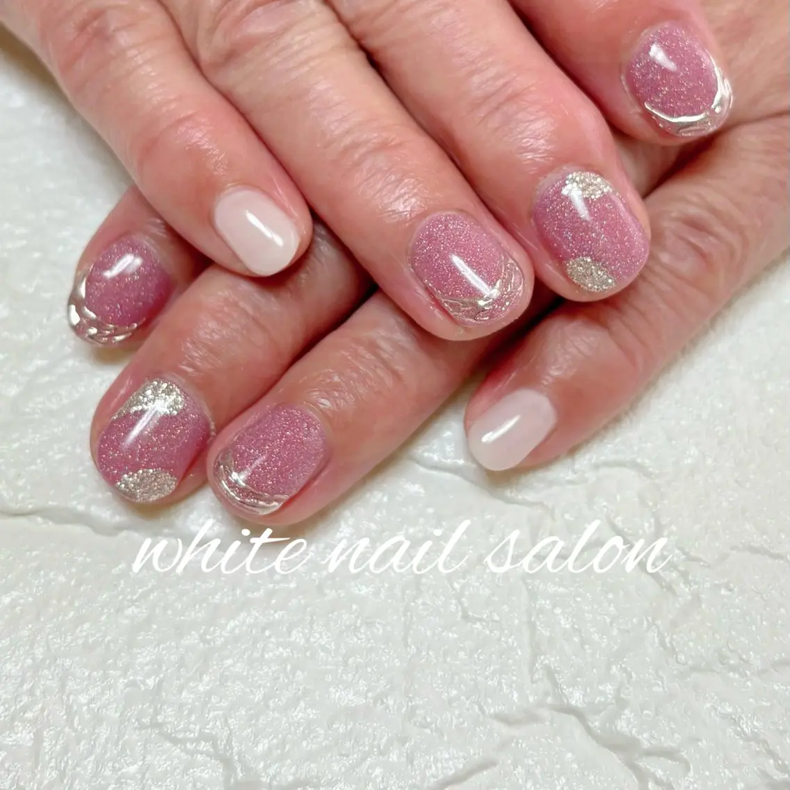 ネイル ホワイト ハンドネイル white nail salonのネイルデザイン