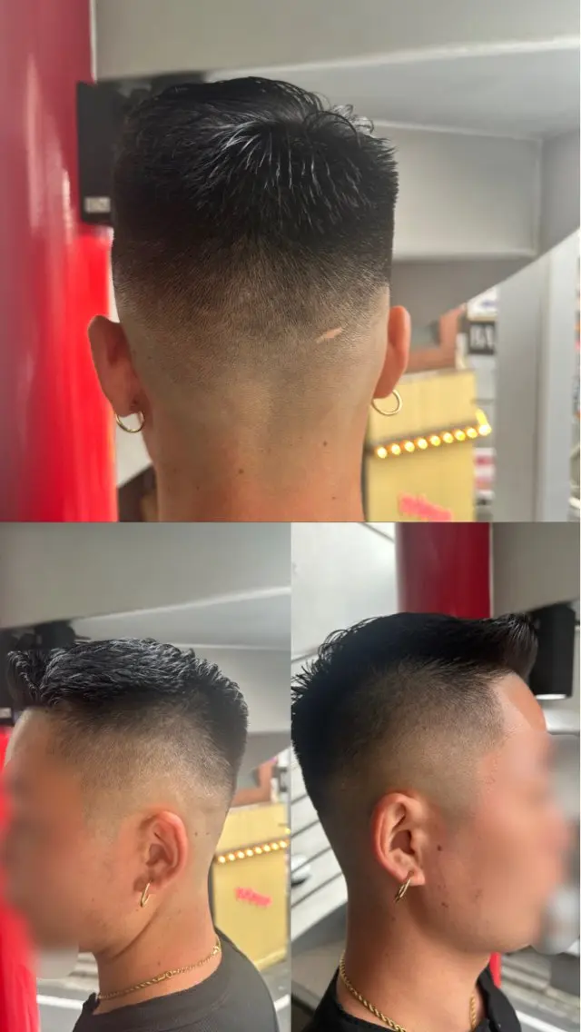 メンズ フェードカット スキンフェード 中野 暁文のヘアスタイル