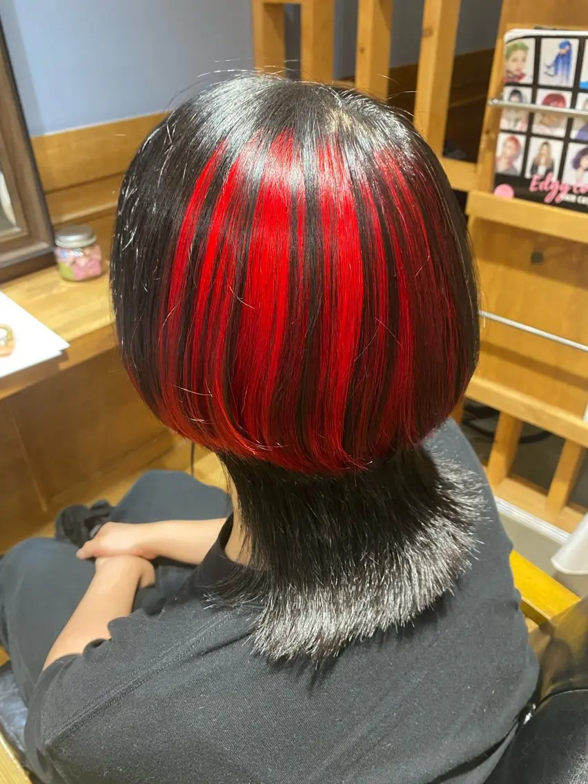 ミディアム カラー カット ヘアカラー トリートメント Ando Raycoのヘアスタイル