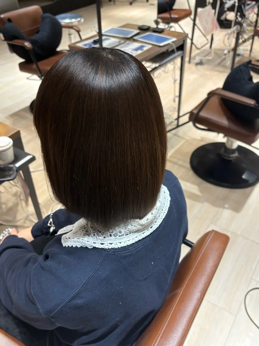 ショート 縮毛矯正 縮毛矯正 山本 忠臣のヘアスタイル