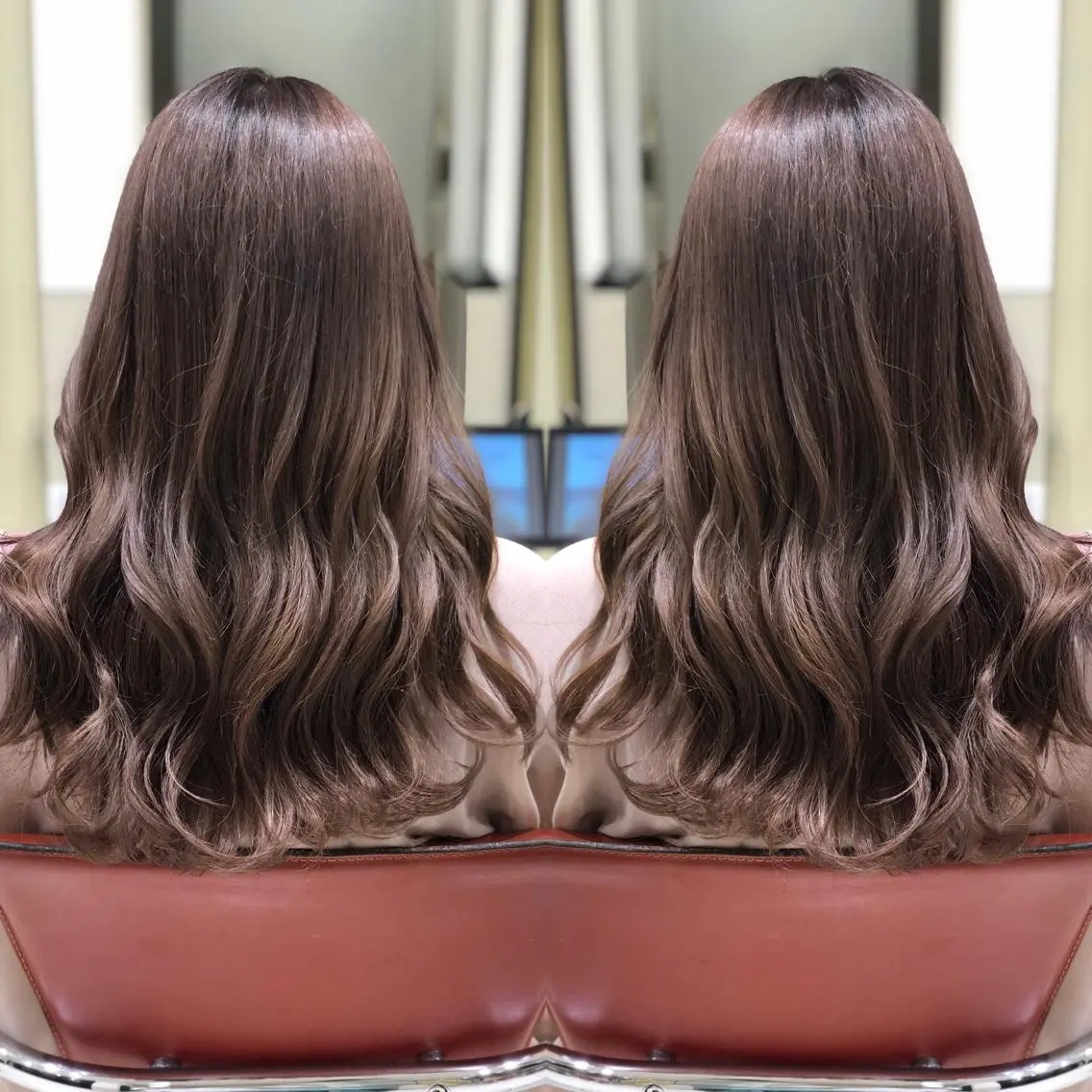 ミディアム カット ヘアカラー Y Uのヘアスタイル