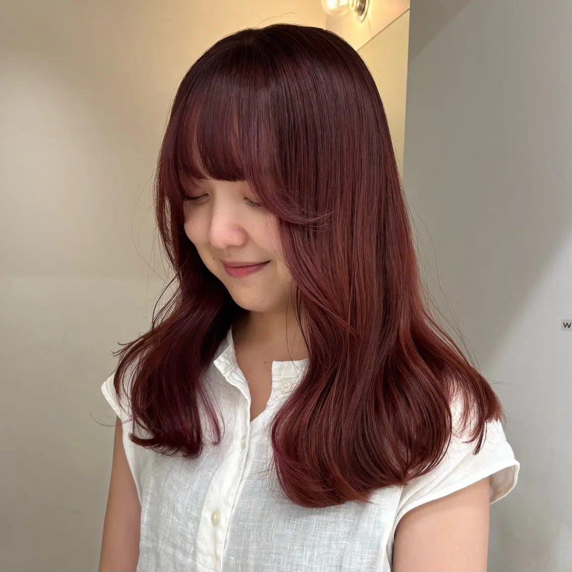 ミディアム 盛れる透明感カラー・ momokaのヘアスタイル
