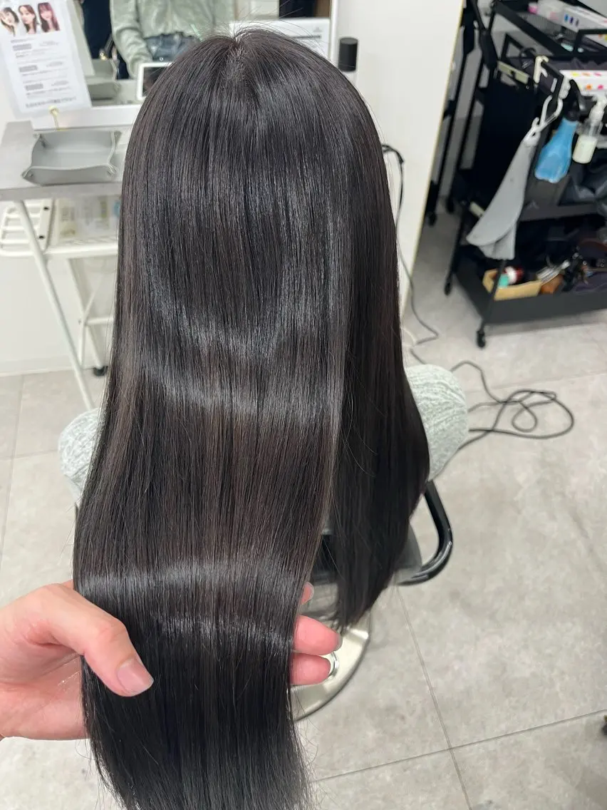ロング カラー グレージュ バイオレットカラー バイオレットグレージュ カット ヘアカラー トリートメント 🫧ぷる艶カラー🫧 Yuubi🦩のヘアスタイル