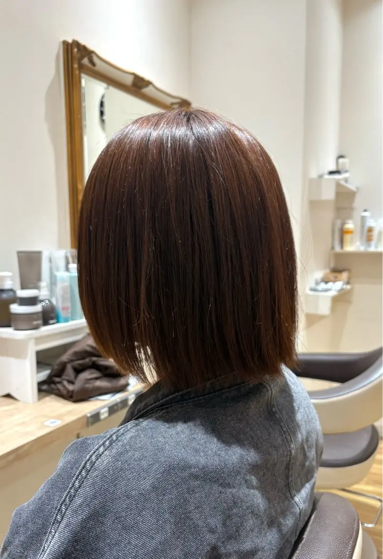 ミディアム 縮毛矯正 縮毛矯正 トリートメント 阪間 遼平のヘアスタイル