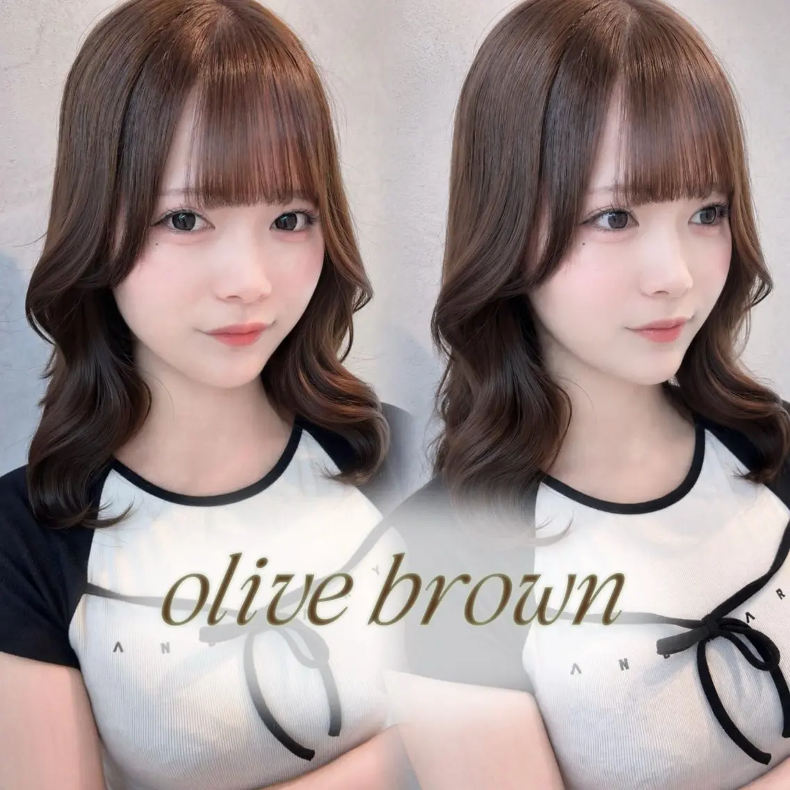 ミディアム カラー ブラウンカラー オリーブブラウン ヘアカラー トリートメント 🍓みのり🍓/大宮 /艶カラー💖のヘアスタイル