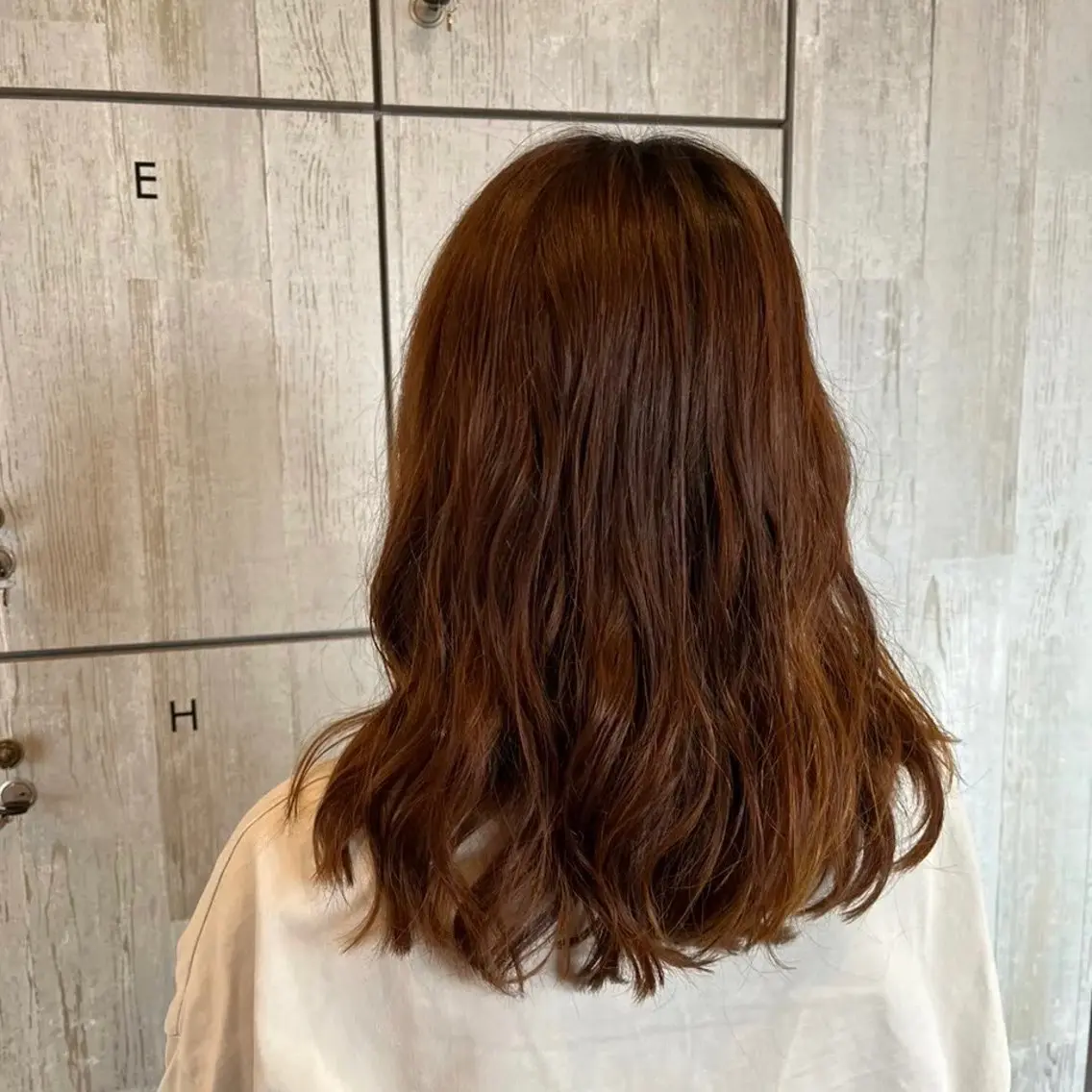 ミディアム カラー カット ヘアカラー ♡ナナコ♡ レイヤー /ブリーチ/艶髪のヘアスタイル