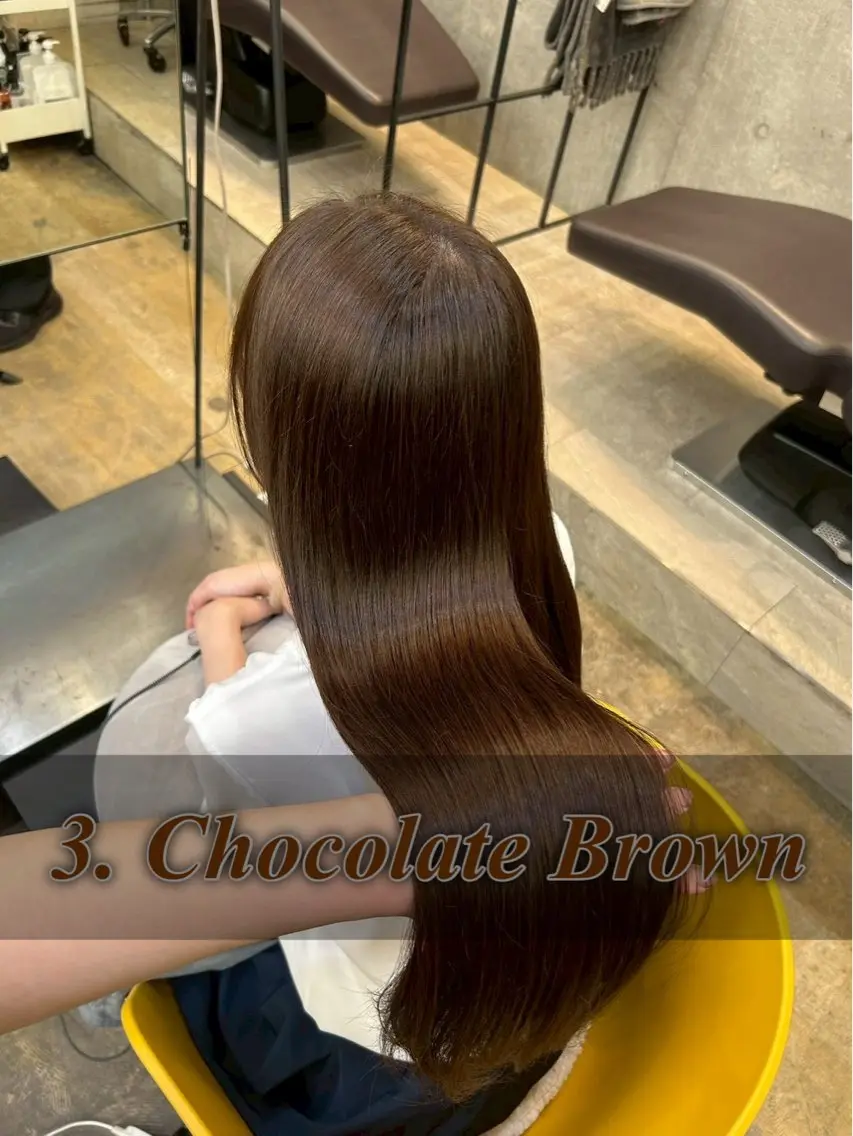ロング カラー ブラウンカラー ショコラブラウン 学生 ヘアカラー 透明感カラー/艶 ✖️上品/修生🥀のヘアスタイル