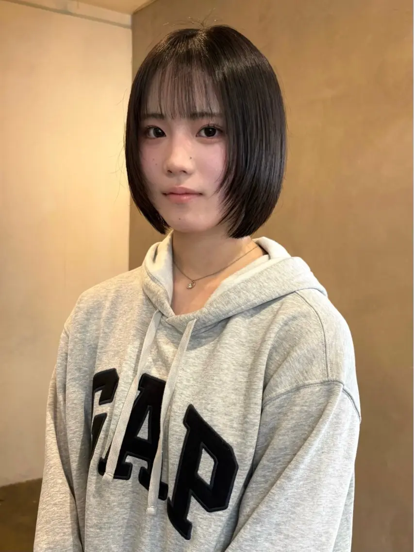 ショート ボブレイヤー ボブ レイヤーカット 杉原 駿亮のヘアスタイル