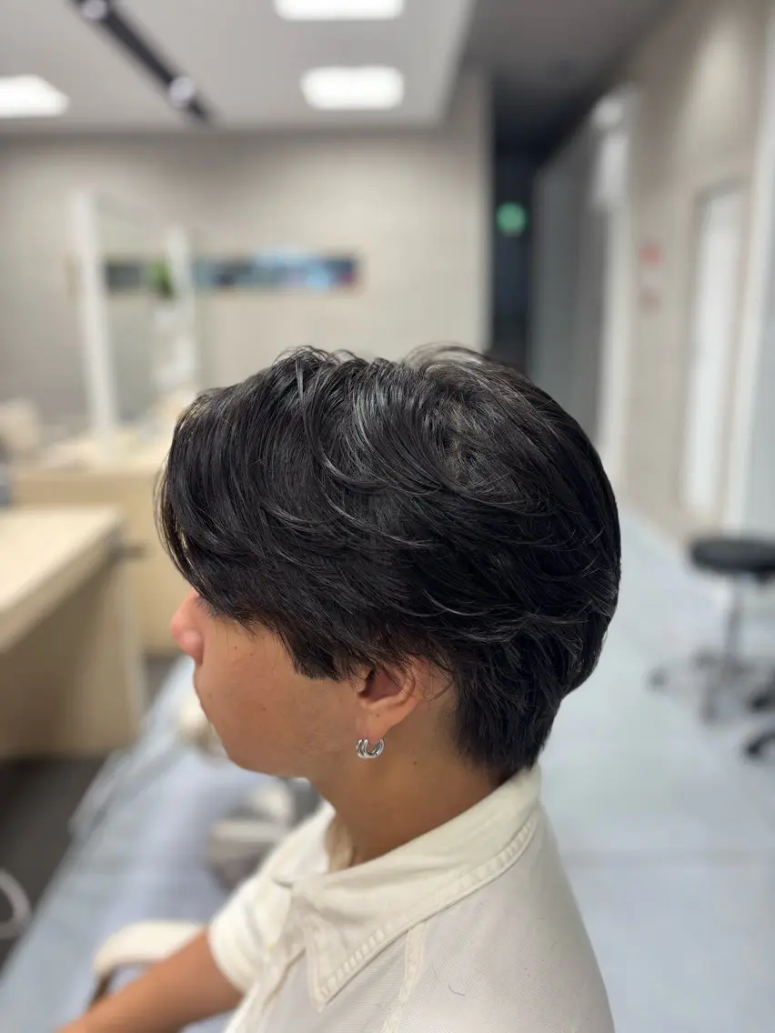 ショート パーマ メンズ カット パーマ メンズ特化韓国風 パーマスタイル/りんのヘアスタイル