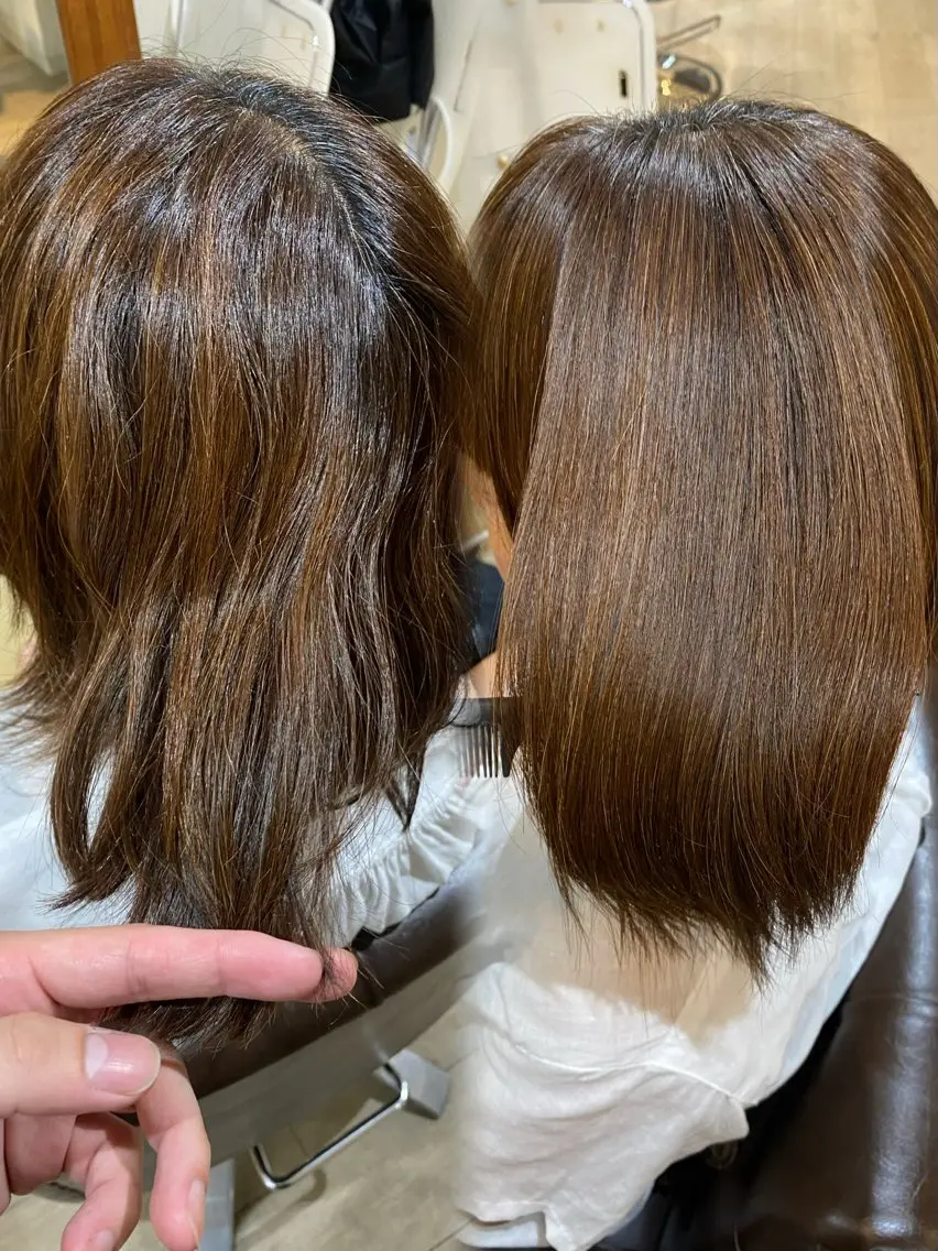 ショート 髪質改善 カット 縮毛矯正 縮毛矯正とレイヤー カット/杉村凜汰郎のヘアスタイル