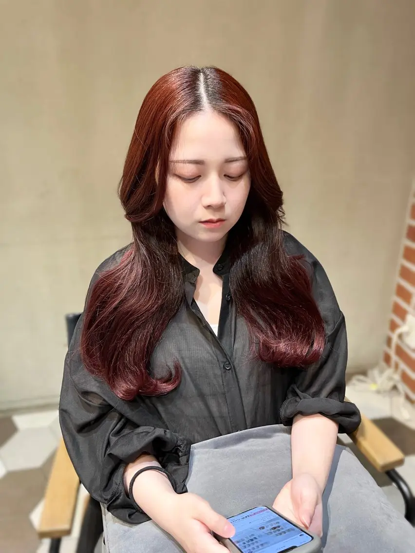 カラー ヘアアレンジ 似合わせ顔まわり カット💛森尾真由美のヘアスタイル