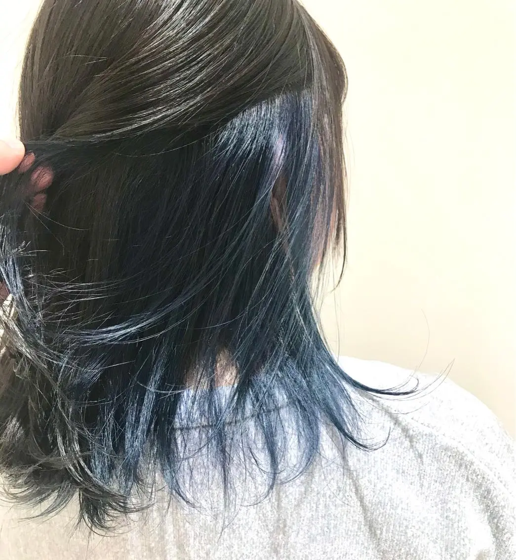 ミディアム ヘアカラー 加藤 憂のヘアスタイル