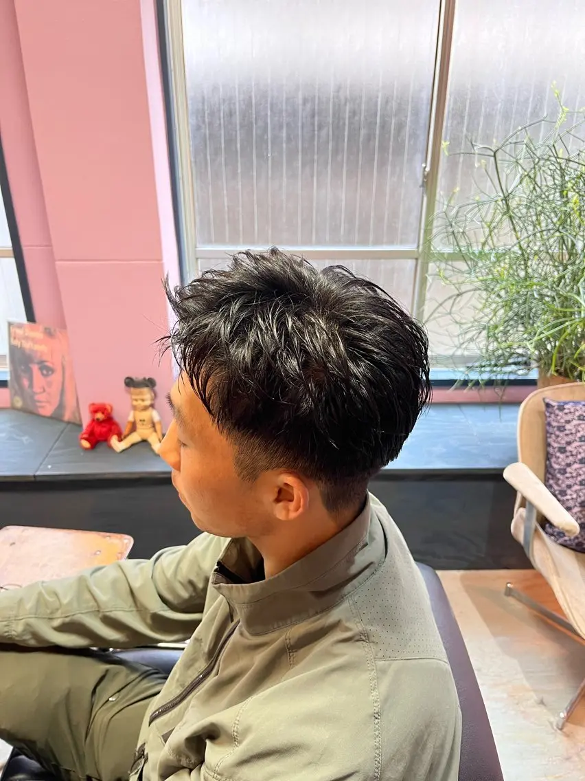 ショート メンズ アップバング ショートヘア カット 藤野 海翔のヘアスタイル