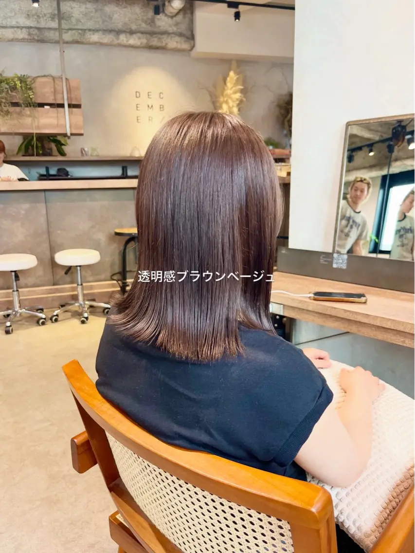 ミディアム カラー カット ヘアカラー トリートメント 無料カットモデル募集 ／ueno aiのヘアスタイル