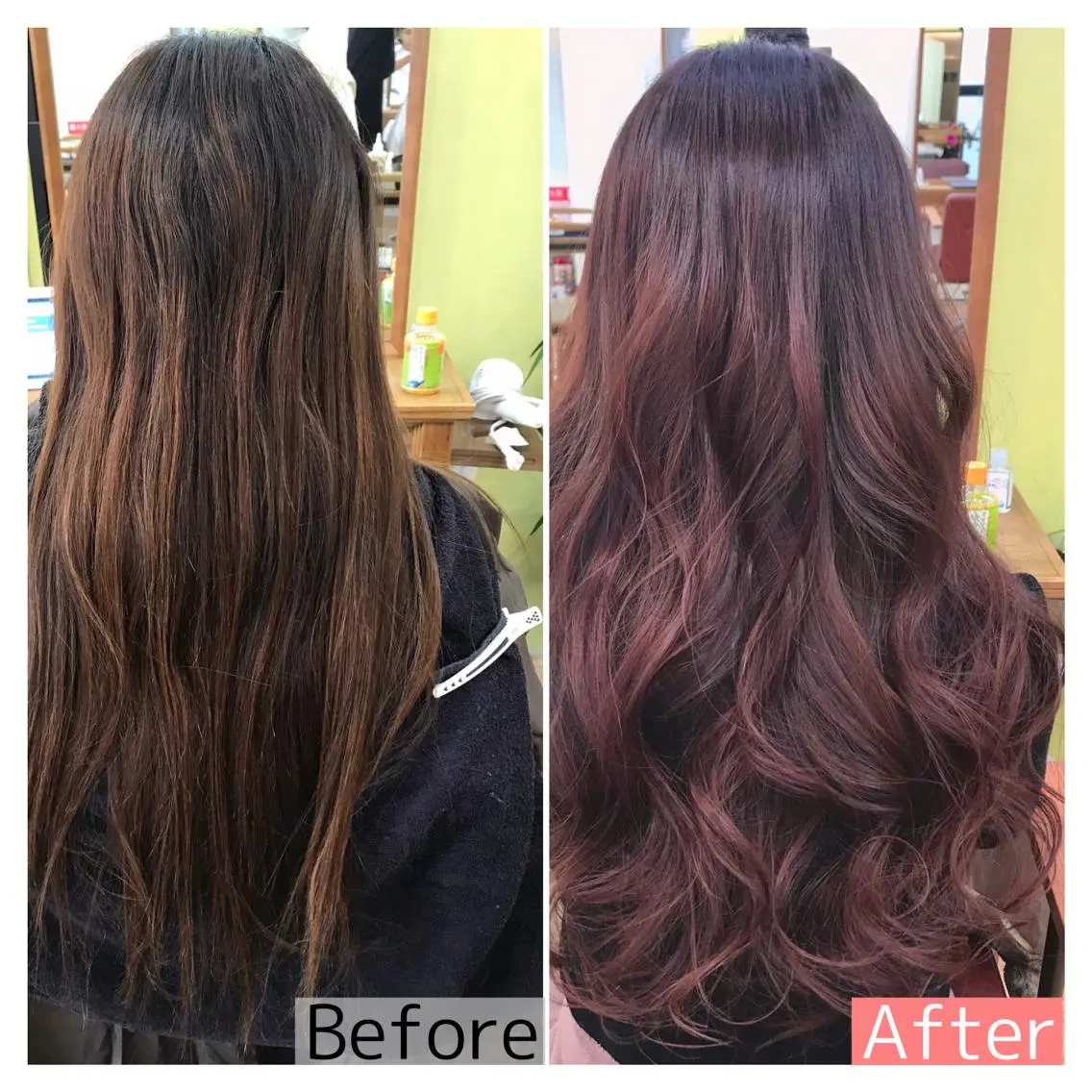 ロング カラー パーマ ピンクカラー 髪質改善 カット ヘアカラー トリートメント 悩める癖毛の救世主✨ あべタクヤ🫧のヘアスタイル