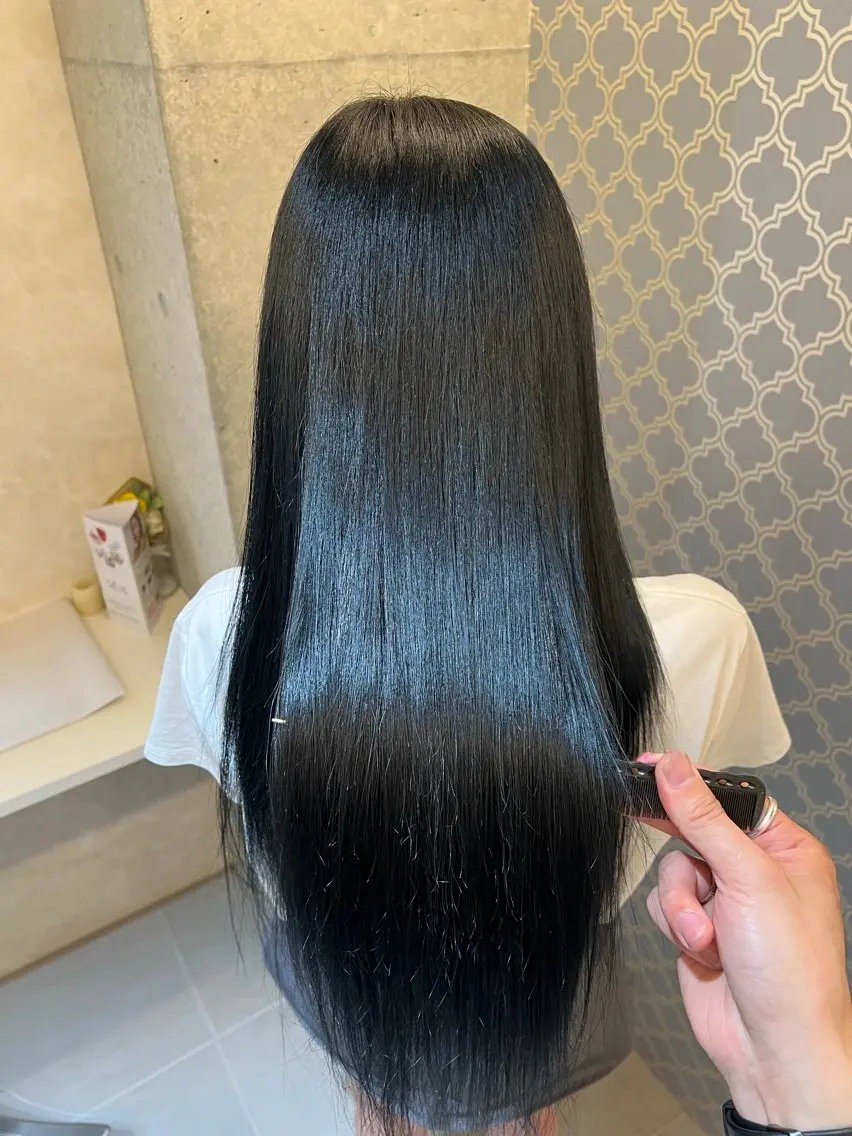 セミロング カラー エクステ カット ヘアカラー トリートメント エクステ 💓シールエクステ ルミエールのヘアスタイル