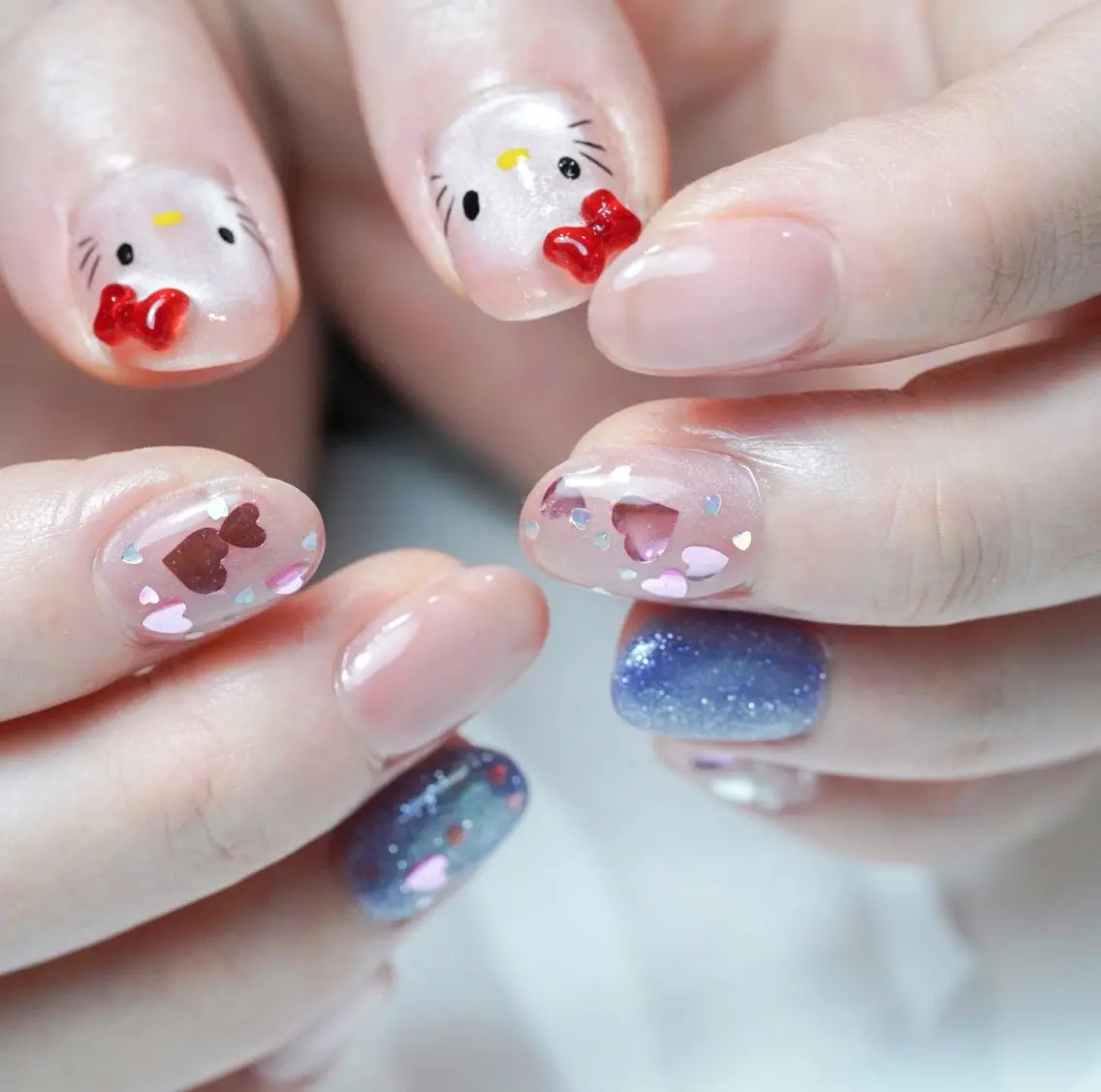 ミディアム ハンドネイル Re nailのネイルデザイン