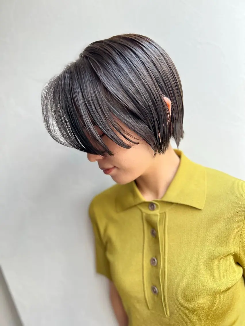 ショート カラー ショートボブ グレージュ ボブ ハッシュカット ショートヘア カット ヘアカラー 原田 和幸のエステ・リラクイメージ