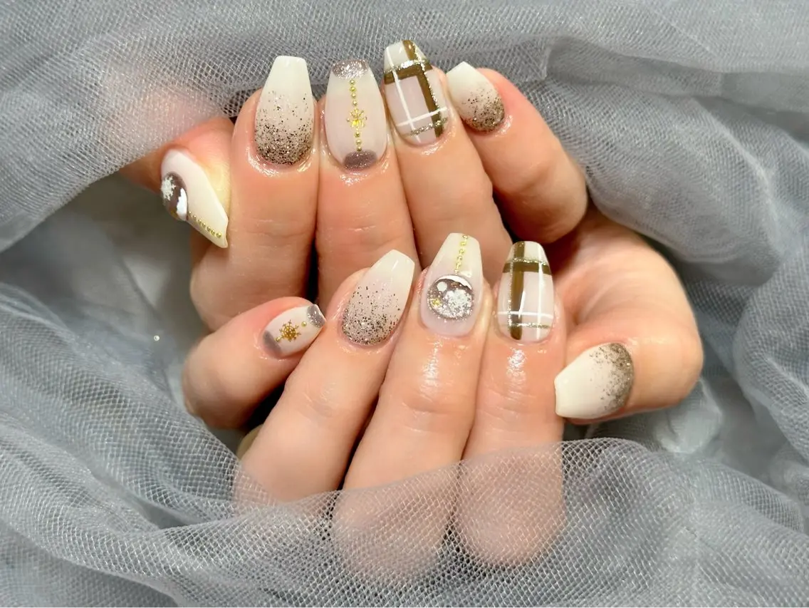 ネイル ブラウン ハンドネイル Nail Salon KURELLYのネイルデザイン