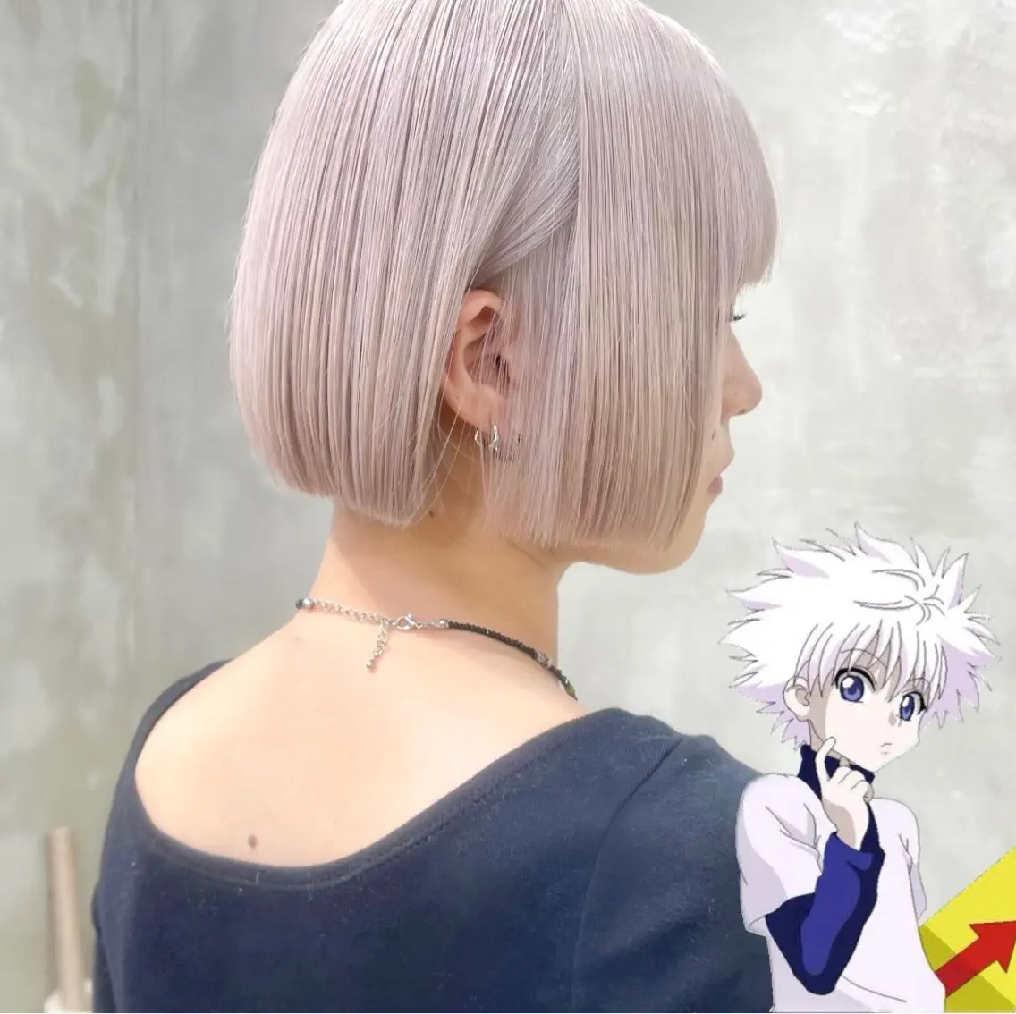 ショート カラー ブリーチ ブロンド ホワイトブロンド カノン/透明感カラー /酸性ストレートのヘアスタイル