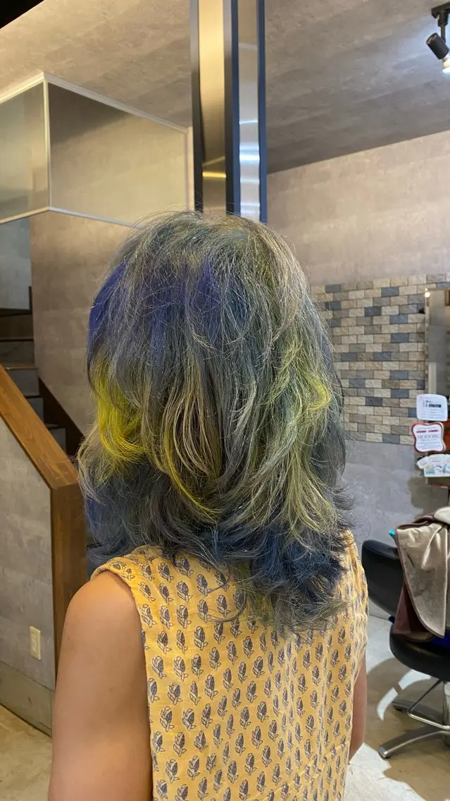 ミディアム カラー デザインカラー ヘアカラー 浅野  勇貴のヘアスタイル