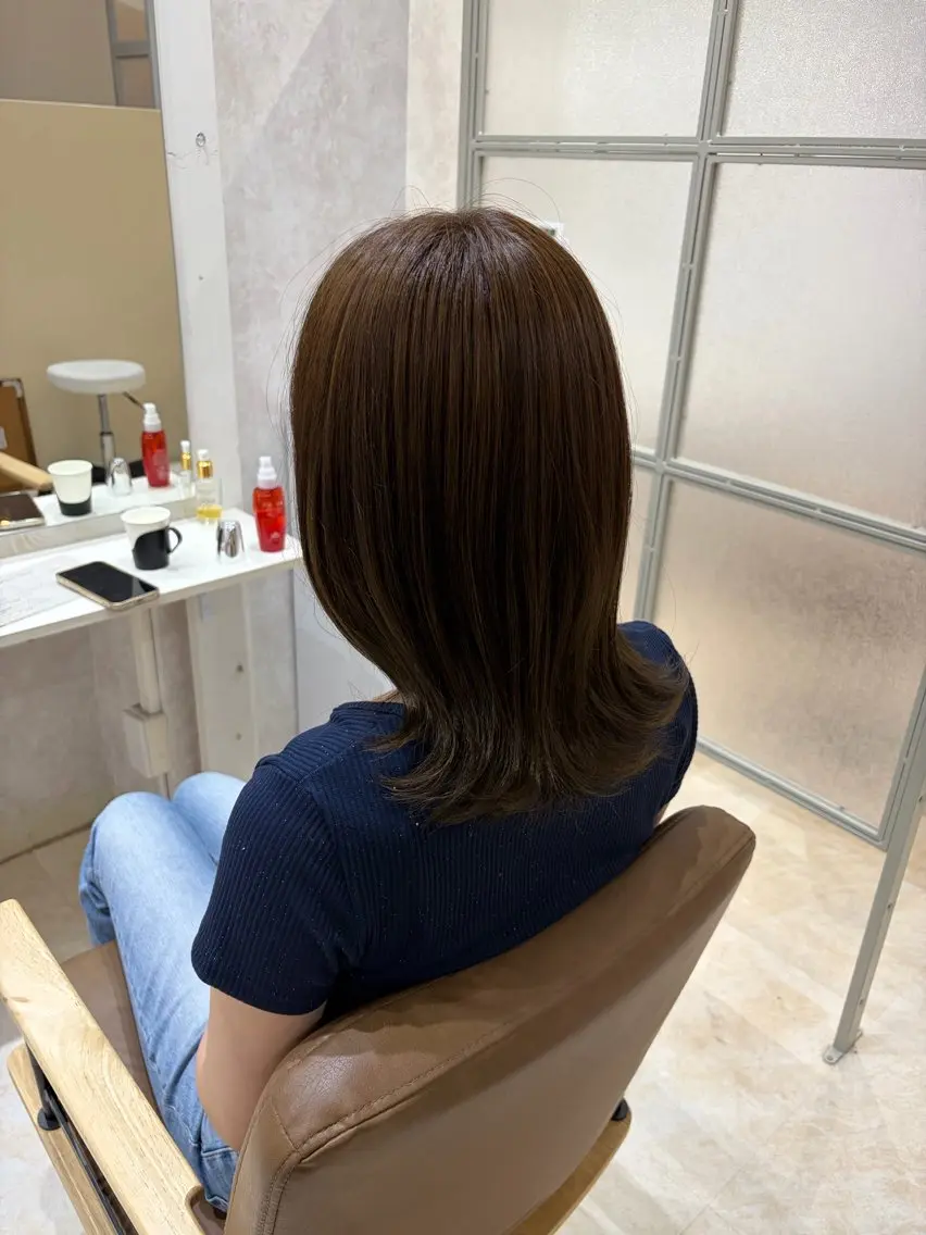 ミディアム カラー ヘアカラー トリートメント ヘアセット 💙まこと💙艶 カラー(Rico)のヘアスタイル