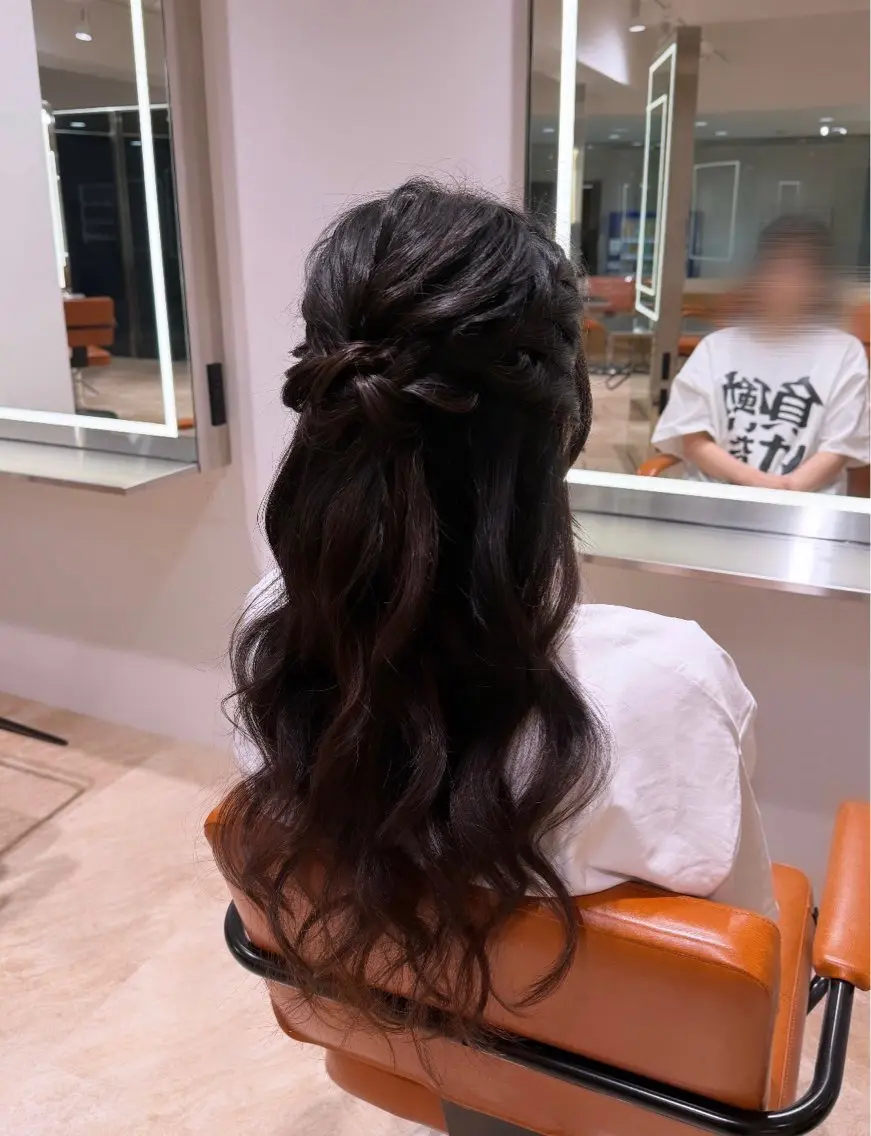 ヘアアレンジ ハーフアップ 梅田/ヘアセット モデル/Remiのヘアスタイル
