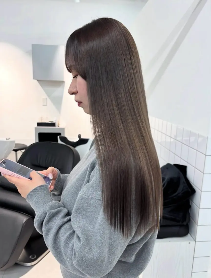 ロング ヘアカラー トリートメント 𝗺𝗶𝗸𝘂♡ 似合わせ🎀のヘアスタイル