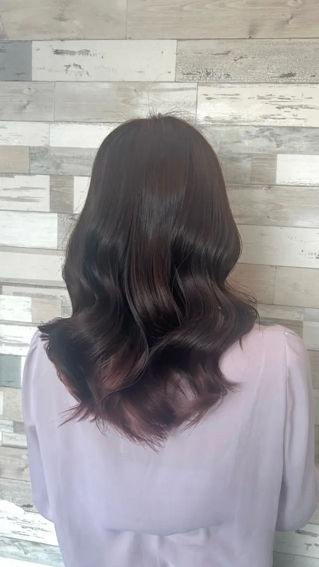 カラー ブラウンカラー カシス ショコラブラウン ヘアカラー ガーリー×韓国🎀 ⟡.·天野結良⟡.·のヘアスタイル