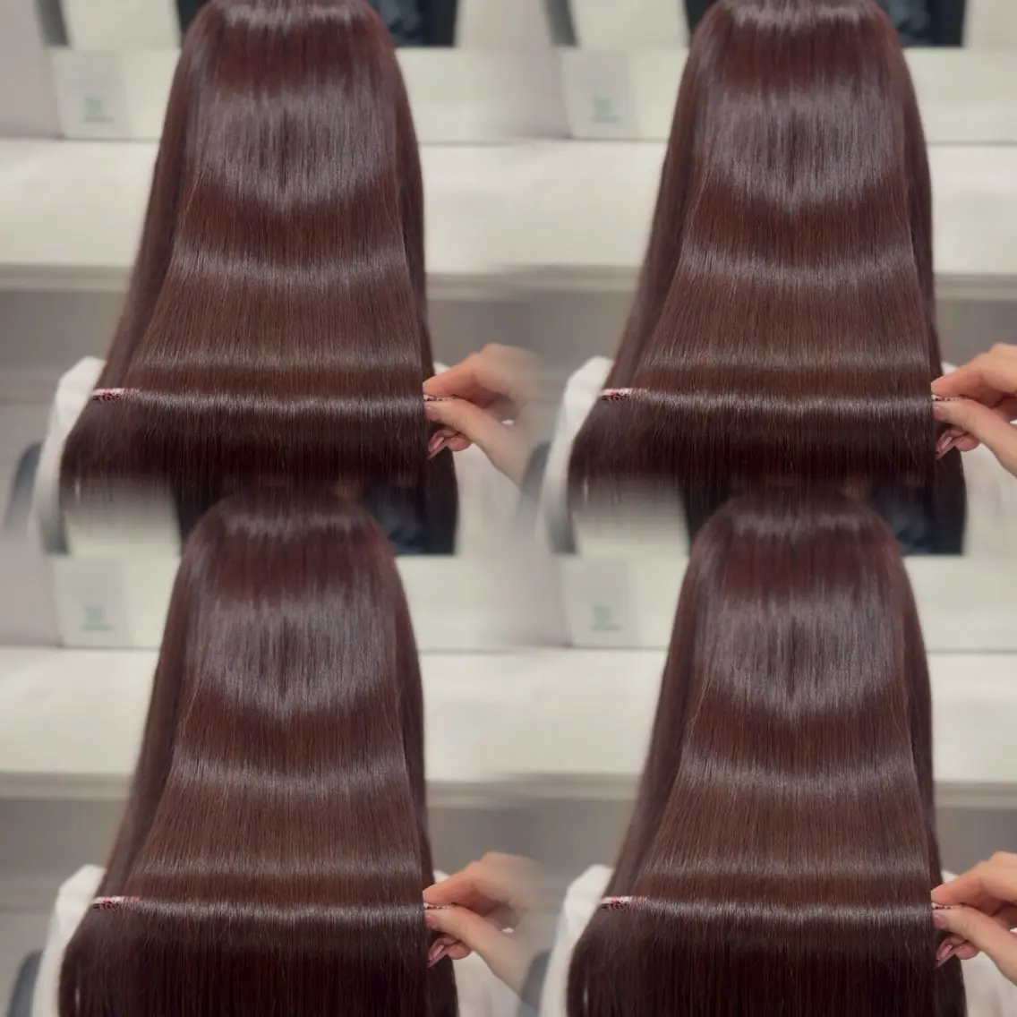 ロング カラー ヘアカラー トリートメント 🦋REISA🦋 エクステ×ハイトーンのヘアスタイル