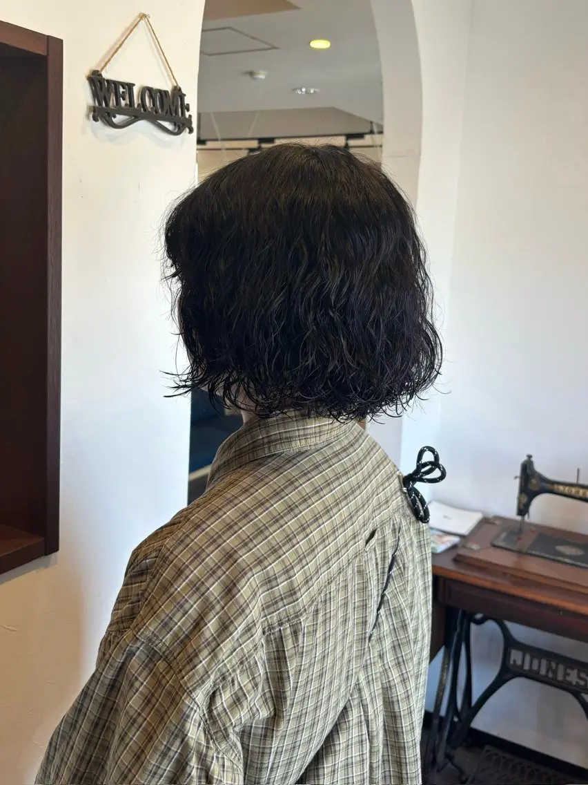 ミディアム パーマ カット トリートメント 勝田 沙耶のヘアスタイル