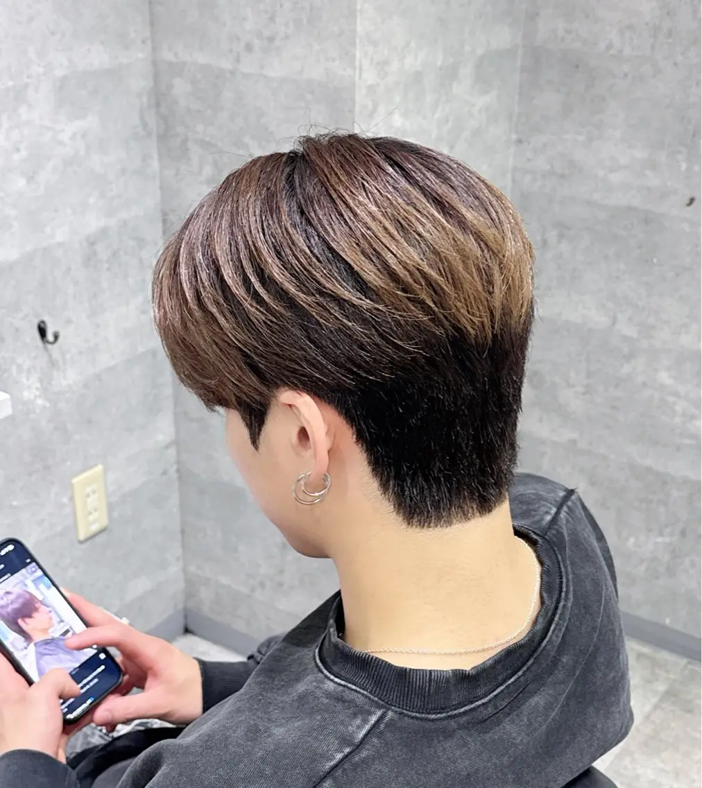 メンズ限定 韓国式ダウンパーマの写真