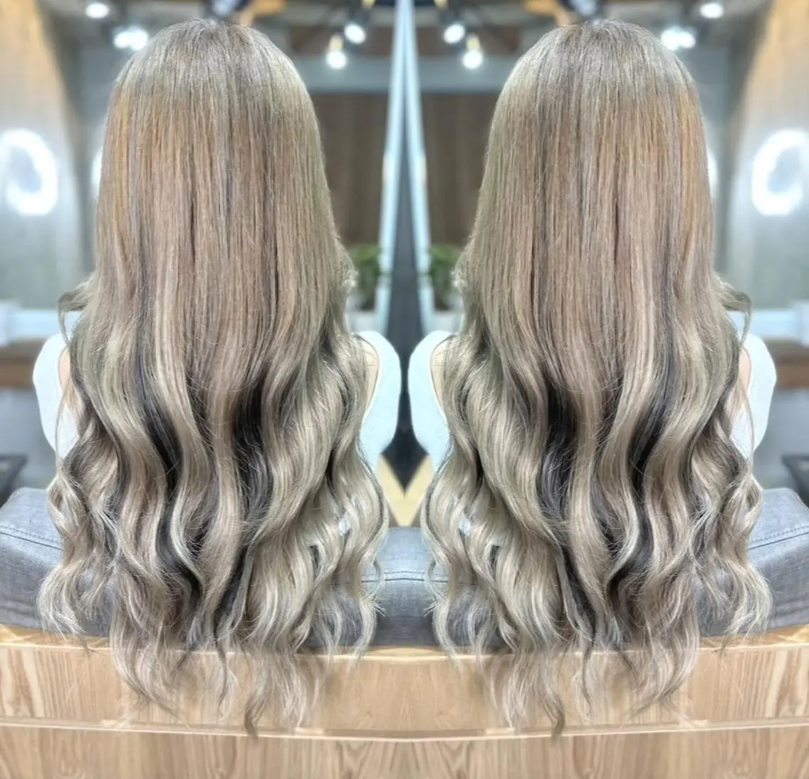 ミディアム パーマ キッズ ヘアアレンジ カラー メンズ ♡SNSで大バズり♡ コリアン羽エクステ◎のヘアスタイル
