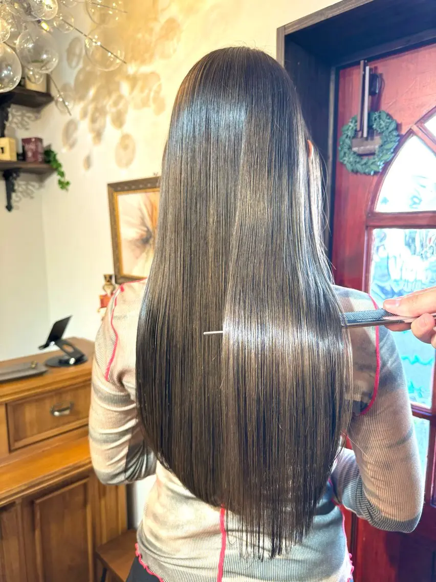 ロング カット 縮毛矯正 トリートメント 伏田 遼馬のヘアスタイル